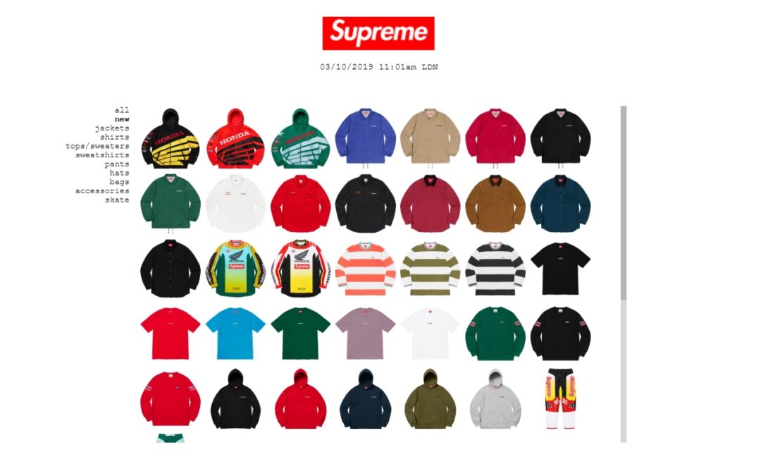 国内 10/5発売！SUPREME × HONDA HRC (シュプリーム ホンダ) & 2019 F/W レギュラーアイテム一覧！