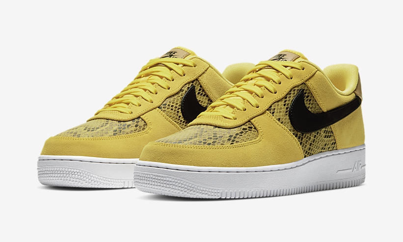 【国内 11/28 NIKE/atmos 限定】ナイキ エア フォース 1 LOW “スネークスキン” “イエロー” (NIKE AIR FORCE 1 LOW “Snakeskin” “Yellow”) [BQ4424-700]