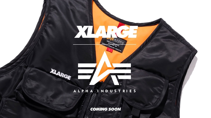 XLARGE × ALPHA INDUSTRIES 別注 ”FLIGHT VEST”が10/19から発売 (エクストララージ アルファ インダストリーズ)