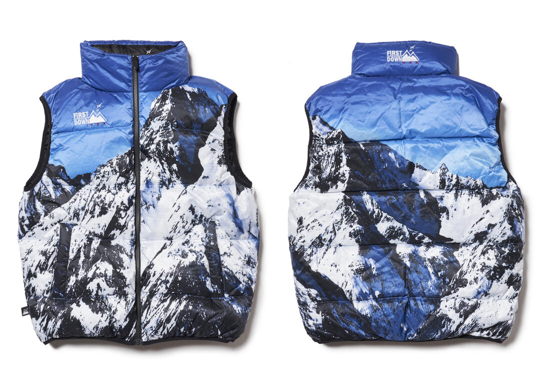 WHIZ × FIRST DOWN POLY REVERSIBLE DOWN VEST“Mouontain”が10/19から発売 (ウィズ ファーストダウン ポリ リバーシブル ダウンベスト “マウンテン”)