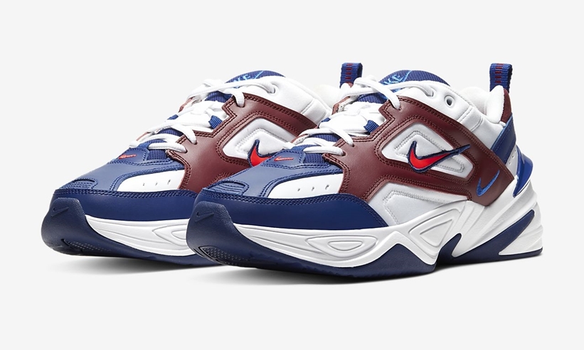 nike m2k tekno white red blue