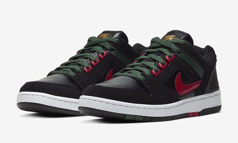 NIKE SB AIR FORCE II LOW “Black/Deep Forest/Gym Red” (ナイキ SB エア フォース 2 ロー “ブラック/ディープフォレスト/ジムレッド”) [AO0300-002]