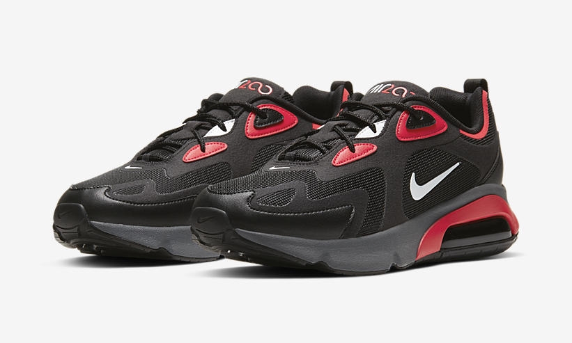 nike air max 200 black red