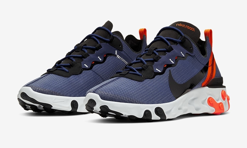 ナイキ リアクト エレメント 55 SE “ミッドナイトネイビー/トータルオレンジ” (NIKE REACT ELEMENT 55 SE “Midnight Navy/Total Orange”) [CI3831-400]