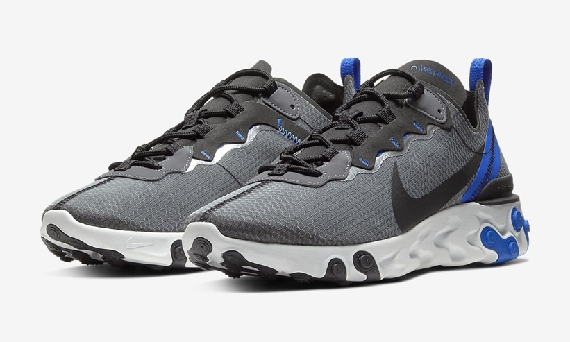 ナイキ リアクト エレメント 55 SE “ブラック/レーサーブルー” (NIKE REACT ELEMENT 55 SE “Black/Racer Blue”) [CI3831-003]