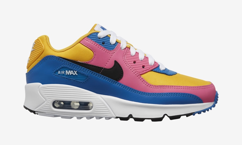 ナイキ GS エア マックス 90 “イエロー/ピンク/ブルー” (NIKE GS AIR MAX 90 “Yellow/Pink/Blue”) [CD6864-700]