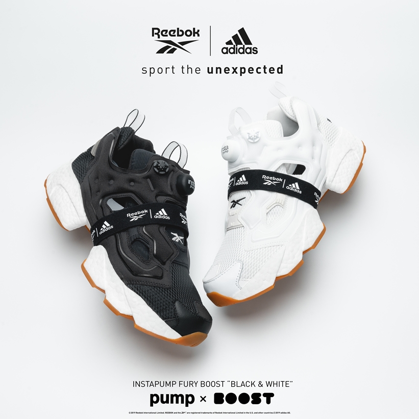 11 11発売 リーボック インスタ ポンプ フューリー アディダス ブースト を組み合わせた Insta Pump Fury Boost Black White Adidas Reebok Fu9238 9239 Fullress スニーカー発売日 抽選情報 ニュースを掲載 ナイキ ジョーダン ダンク