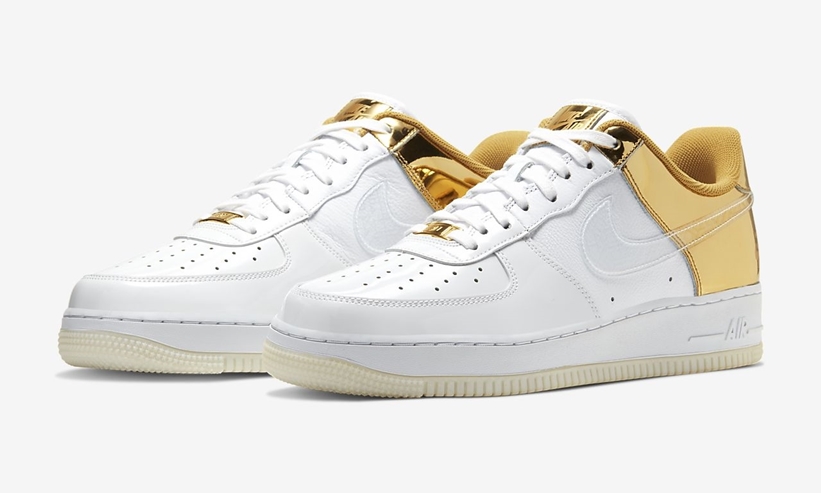 ナイキ エア フォース 1 07 ロー プレミアム “ホワイト/メタリックゴールド” (NIKE AIR FORCE 1 07 LOW PREMIUM “White/Metallic Gold