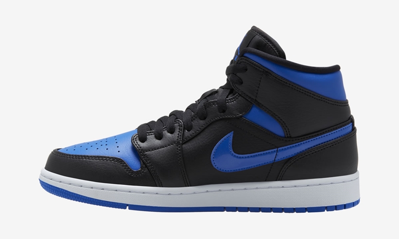 jordan aj1 mid blue and black