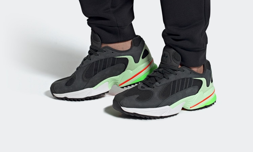 【11/7発売】adidas Originals YUNG-1 TRAIL “Carbon/Core Black/Glow Green” (アディダス オリジナルス ヤング-1 トレイル “カーボン/コアブラック/グローグリーン”) [EE6538]