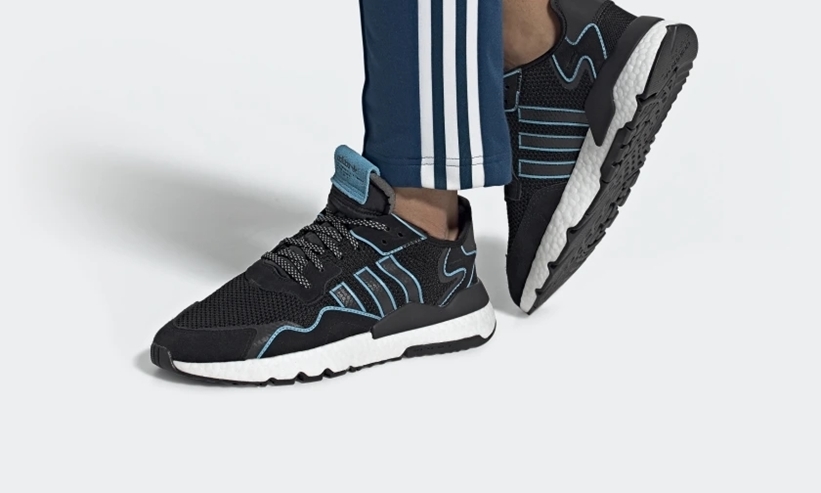 adidas Originals NITE JOGGER “Core Black/Bright Cyan” (アディダス オリジナルス ナイト ジョガー “コアブラック/ブライトシアン”) [FV3591]