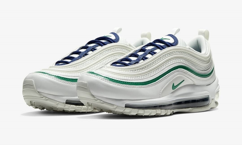 ナイキ ウィメンズ エア マックス 97 “ホワイト/グリーン/ネイビー” (NIKE WMNS AIR MAX 97 “White/Green/Navy”) [921733-104]