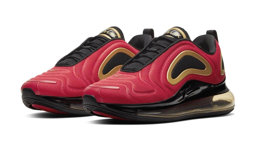 ナイキ ウィメンズ エア マックス 720 “ユニバーシティレッド/ブラック/メタリックゴールド” (NIKE WMNS AIR MAX 720 “University Red/Black/Metallic Gold”) [CU4871-600]