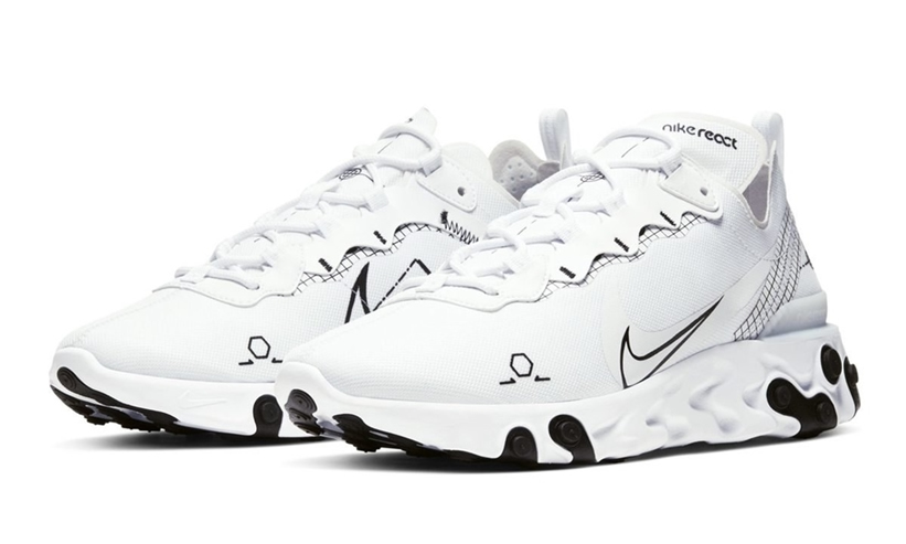 ナイキ リアクト エレメント 55 “ホワイト” “スケッチ トゥ シェルフ スケマティック” (NIKE REACT ELEMENT 55 “White” “Sketch To Shelf Schematic”)