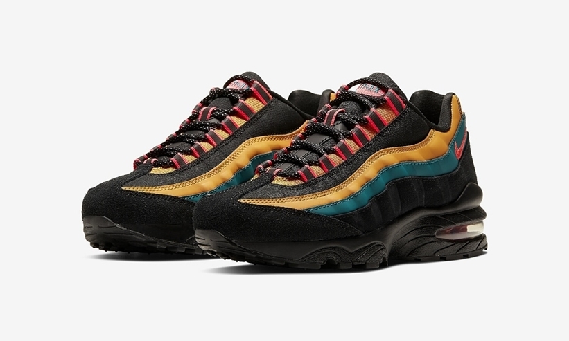 ナイキ GS エア マックス 95 “ブラック/ティール/ゴールド” (NIKE GS AIR MAX 95 “Black/Teal/Gold”) [CU1095-001]