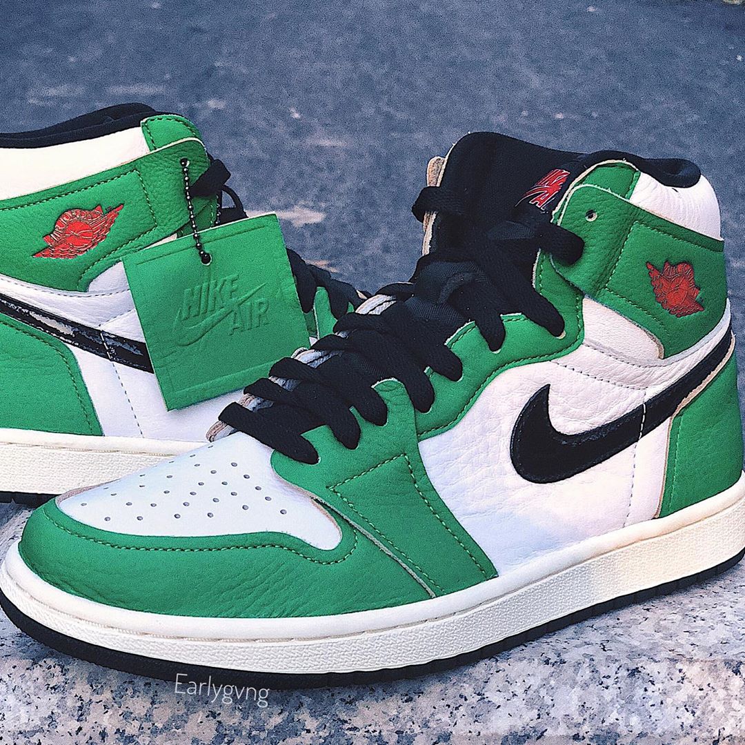 wmns air jordan 1 high og lucky green