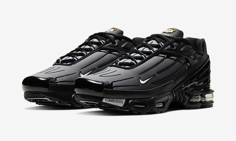 nike air max plus iii black wolf grey & black