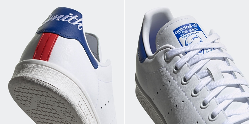 11/25発売！左右の足にそれぞれ"Stan"と"Smith"のレタリングを施している adidas Originals STAN SMITH “White/College Royal” (アディダス オリジナルス スタンスミス "ホワイト/カレッジロイヤル”) [EG8356]