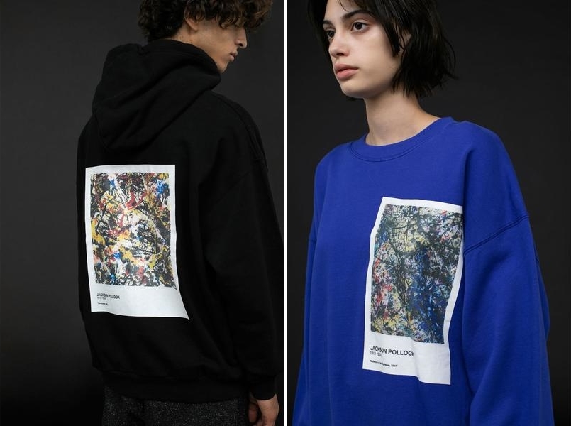 「ジャクソン・ポロック Jackson Pollock」のアートを落とし込んだ monkey time ART PRINT CAPSULE COLLECTIONからスウェット2型が12月中旬発売 (モンキータイム)