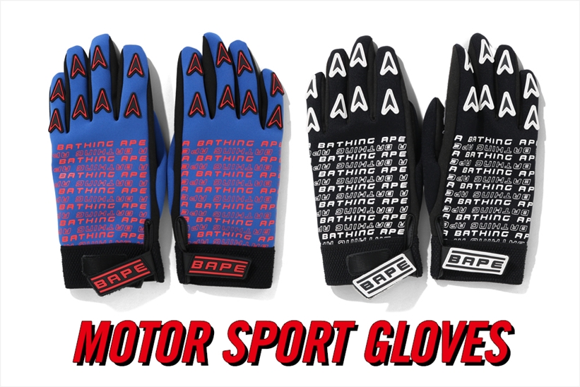 A BATHING APEからモータースポーツをイメージしてデザインしたレーシンググローブ「MOTOR SPORT GLOVES」が11/30発売 (ア ベイシング エイプ)