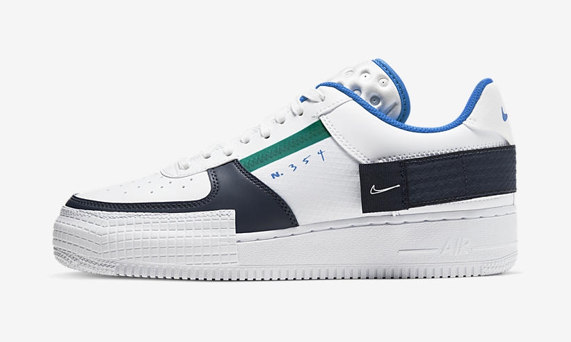 blue and green air force 1