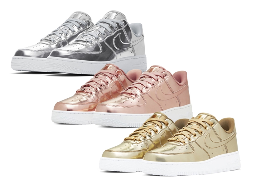 12/13発売！ナイキ ウィメンズ エア フォース 1 ロー “メタリック” 3カラー (NIKE WMNS AIR FORCE 1 LOW “Metallic”) [CQ6566-001,700,900]