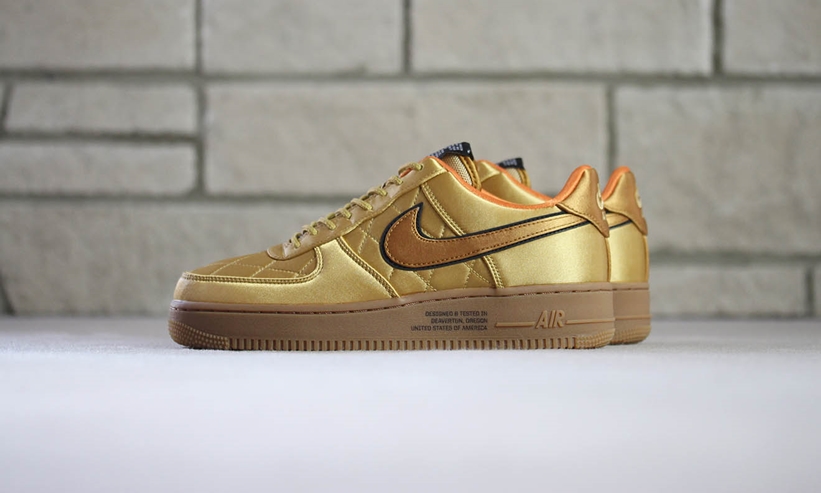 ナイキ エア フォース 1 07 ロー プレミアム “ゴールドキルティング” (NIKE AIR FORCE 1 07 LOW PREMIUM “Gold Quilting”) [CU6724-777]