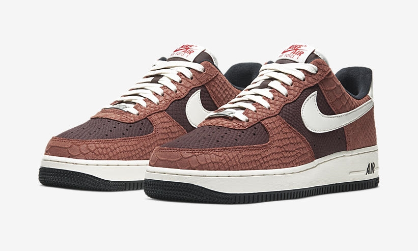 ナイキ エア フォース 1 ロー プレミアム "スネーク" “レッドバーク” (NIKE AIR FORCE 1 LOW PREMIUM "Snake" “Red Bark”) [CV5567-200]