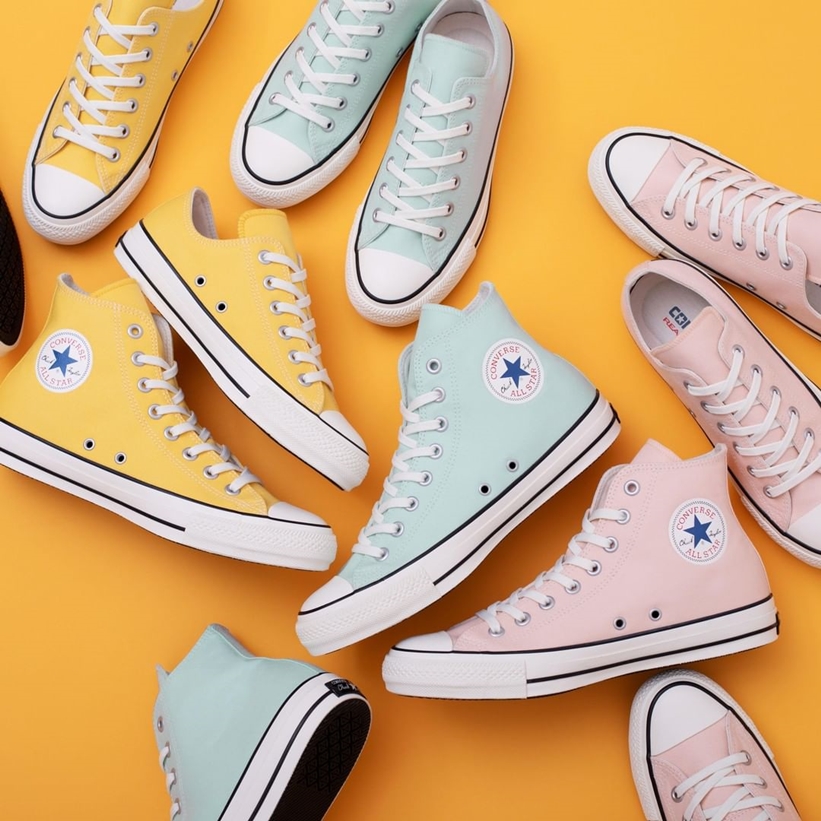 80年代に発売されたカラーリングの中から春らしい CONVERSE ALL STAR 100 COLORS OX/HIが発売 (コンバース オールスター 100 カラーズ)