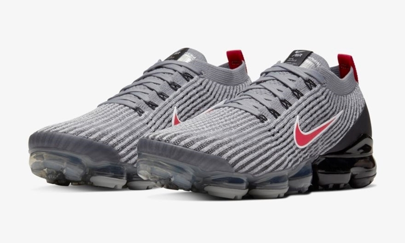 ナイキ エア ヴェイパーマックス 3.0 フライニット “パーティクルグレー/ユニバーシティレッド” (NIKE AIR VAPORMAX 3.0 FLYKNIT “Particle Grey/University Red”) [AJ6900-012]