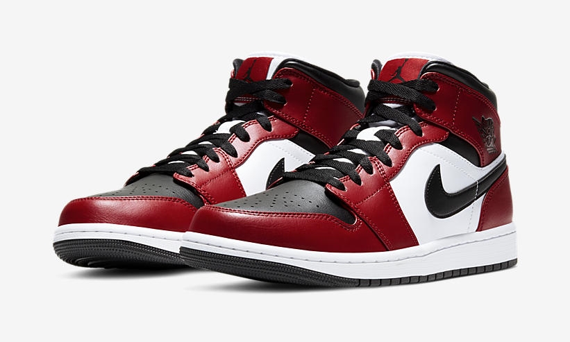 【6/3発売】ナイキ エア ジョーダン 1 ミッド “ブラック/ジムレッド” (NIKE AIR JORDAN 1 MID “Black/Gym Red”) [554724-069]