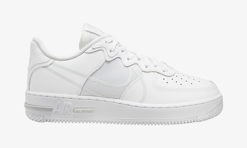 ナイキ エア フォース 1 リアクト ロー “ホワイト/ピュアプラチナム” (NIKE AIR FORCE 1 REACT LOW “White/Pure Platinum”) [CT1020-101]