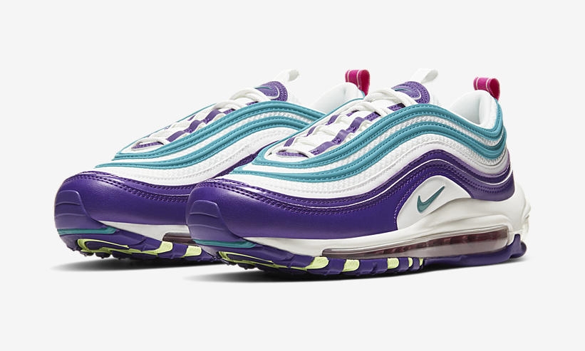 purple and turquoise air max