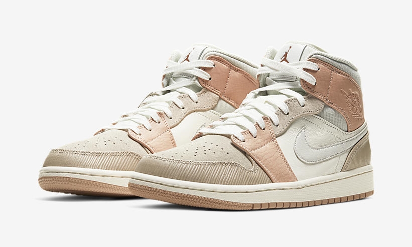 ナイキ エア ジョーダン 1 ミッド "セイル/ライトボーン" (NIKE AIR JORDAN 1 MID "Sail/Light Bone”) [CV3044-100]