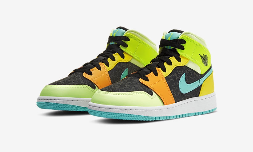 1/1発売！ナイキ ウィメンズ GS エア ジョーダン 1 ミッド SE "ブラック/オーロラグリーン” (NIKE WMNS GS AIR JORDAN 1 MID SE “Black/Auhora Green”) [BQ6931-037]