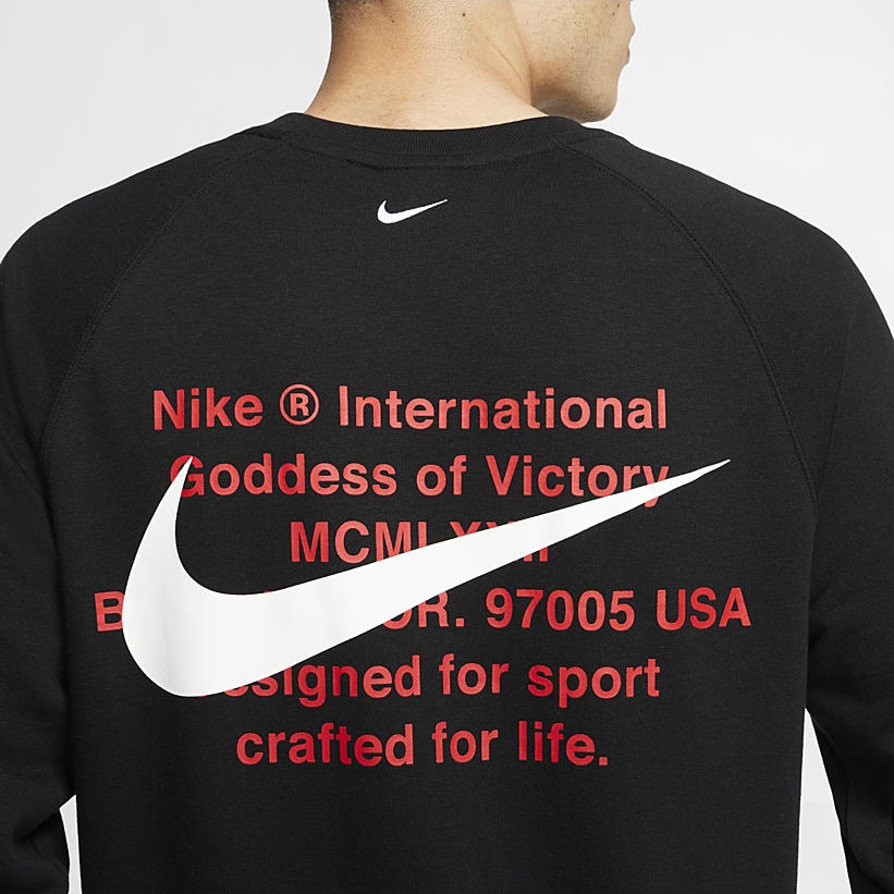 ナイキ スポーツウェア "スウッシュ ロゴ" クルーネック (NIKE NSW "SWOOSH LOGO" CREWNECK) [CJ4872-010,073,657]