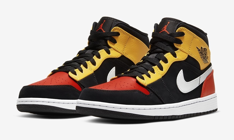 2/1発売！ナイキ エア ジョーダン 1 ミッド SE “ブラック/アマリロ” (NIKE AIR JORDAN 1 MID SE “Black/Amarillo”) [852542-087]