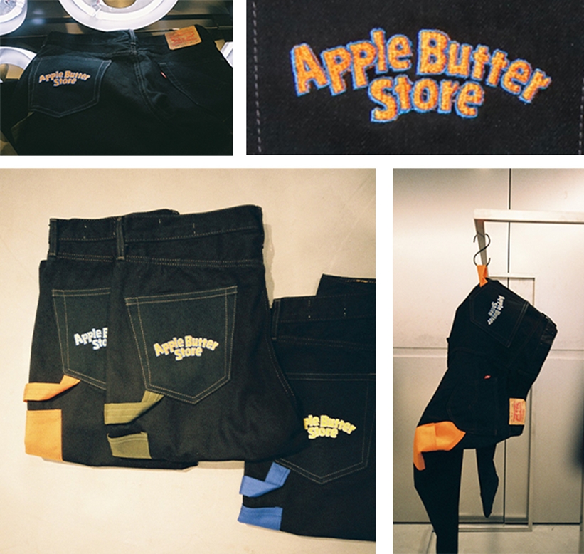 リーバイスからAPPLE BUTTER STORE コラボカスタマイズジーンズが発売 (Levi’s)