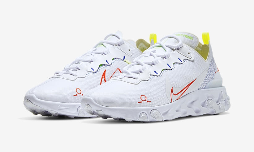 ナイキ リアクト エレメント 55 “マルチ” “スケッチ トゥ シェルフ スケマティック” (NIKE REACT ELEMENT 55 “Multi” “Sketch To Shelf Schematic”) [CU3009-101]