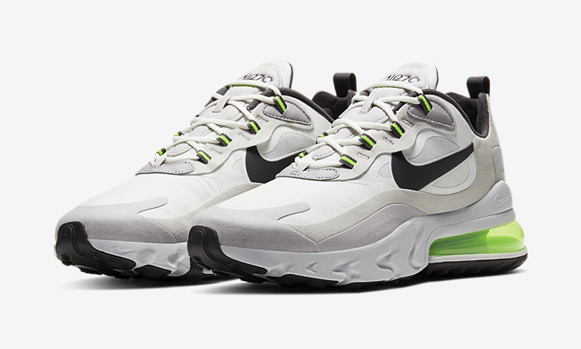 ナイキ エア マックス 270 リアクト “サミットホワイト/エレクトリックグリーン” (NIKE AIR MAX 270 REACT “Summit White/Electric Green”) [CI3866-100]