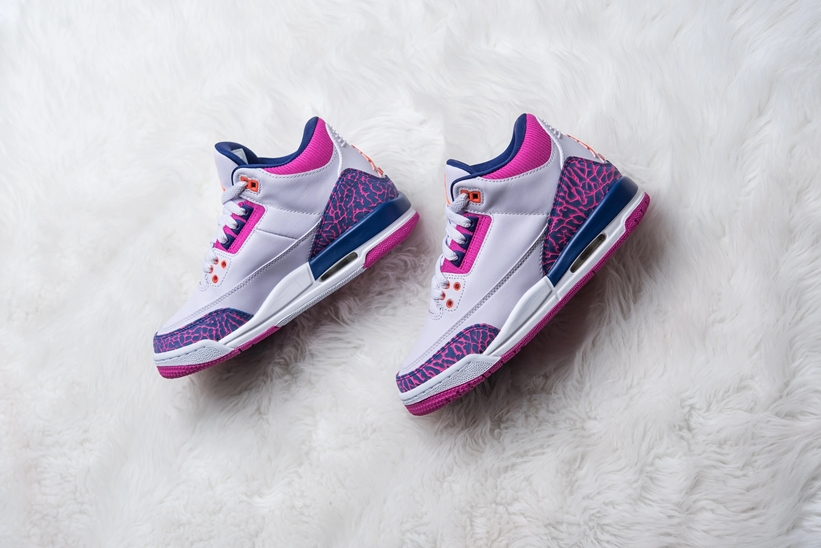 1/4発売予定！ナイキ GS エア ジョーダン 3 “バーレイグレープ/ファイヤーピンク” (NIKE GS AIR JORDAN 3 “​Barely Grape/Fire Pink”) [441140-500]