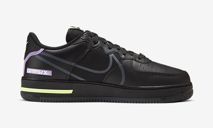 1/17発売！ナイキ エア フォース 1 リアクト ロー “アンスラサイト/ヴァイオレットスター” (NIKE AIR FORCE 1 REACT LOW “Anthracite/Violet Star”) [CD4366-001]