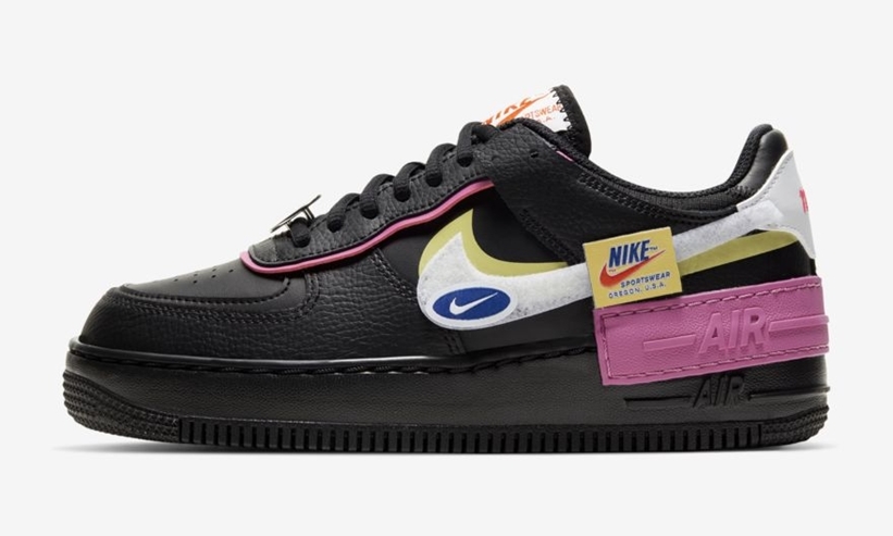 ナイキ スポーツウェア エア フォース 1 シャドウ “ブラック/ライムライト” (NIKE NSW AIR FORCE 1 SHADOW “Black/Limelight”) [CU4743-001]