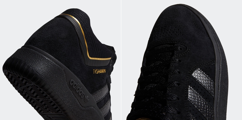 1/9発売！adidas Skateboarding TYSHAWN ”Black/Metallic Gold” (タイショーン・ジョーンズ アディダス スケートボーディング) [EF8519]