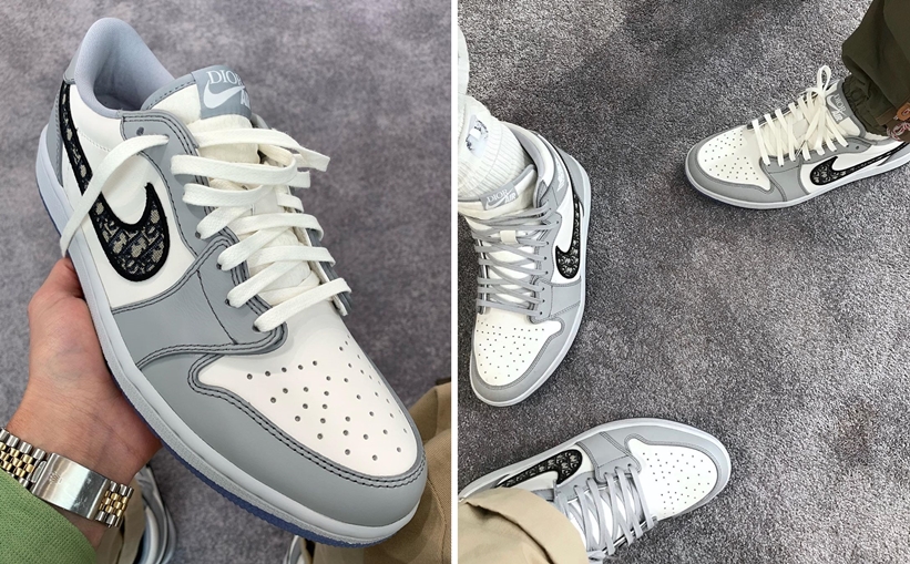 【リーク】DIOR × NIKE AIR JORDAN 1 LOW OG "Grey/White" (ディオール ナイキ エア ジョーダン 1 ロー OG "グレーホワイト")