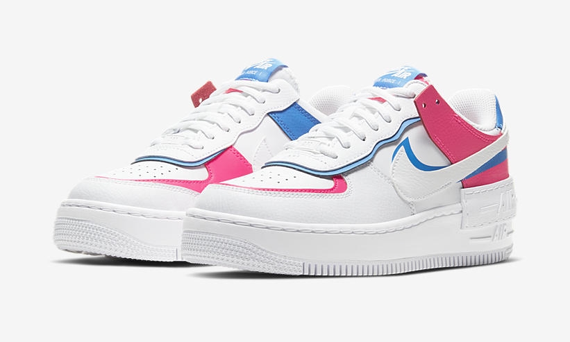 1月発売！ナイキ ウィメンズ エア フォース 1 ロー シャドウ "ホワイト/ピンク/ブルー" (NIKE WMNS AIR FORCE 1 LOW SHADOW "White/Pink/Blue") [CU3012-111]