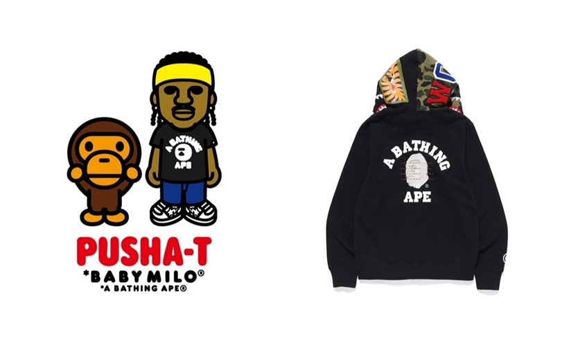 BAPE × Pusha-T コラボパーカー