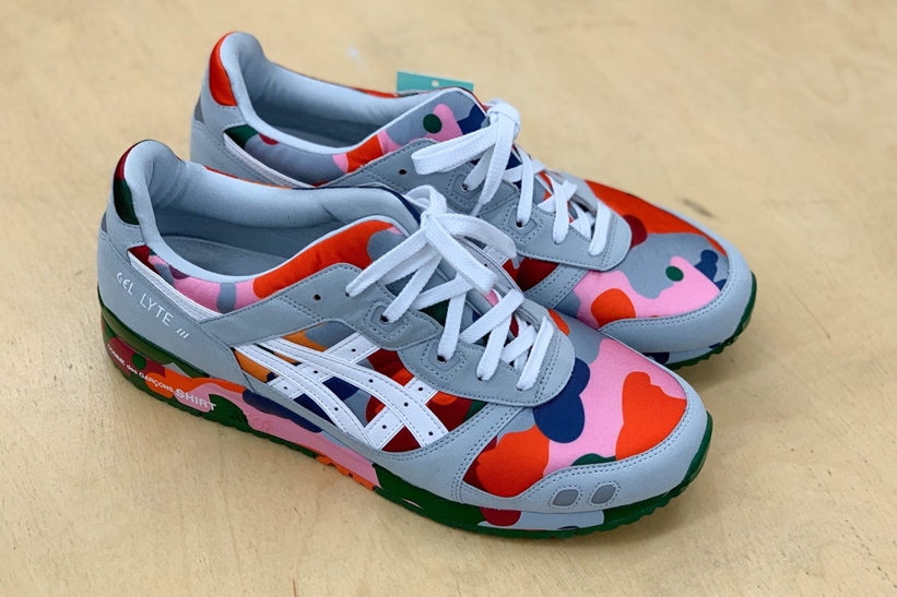 7月発売予定！コム デ ギャルソン・シャツ × アシックス ゲルライト 3 “マルチカモ” (COMME des GARÇONS SHIRT ASICS GEL-LYTE III “Multi Camo”)