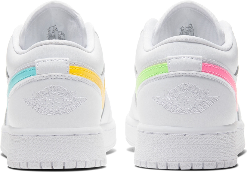 ナイキ GS エア ジョーダン 1 ロー “ホワイト/マルチ” (NIKE GS AIR JORDAN 1 LOW “White/Multi”) [CW7035-100]