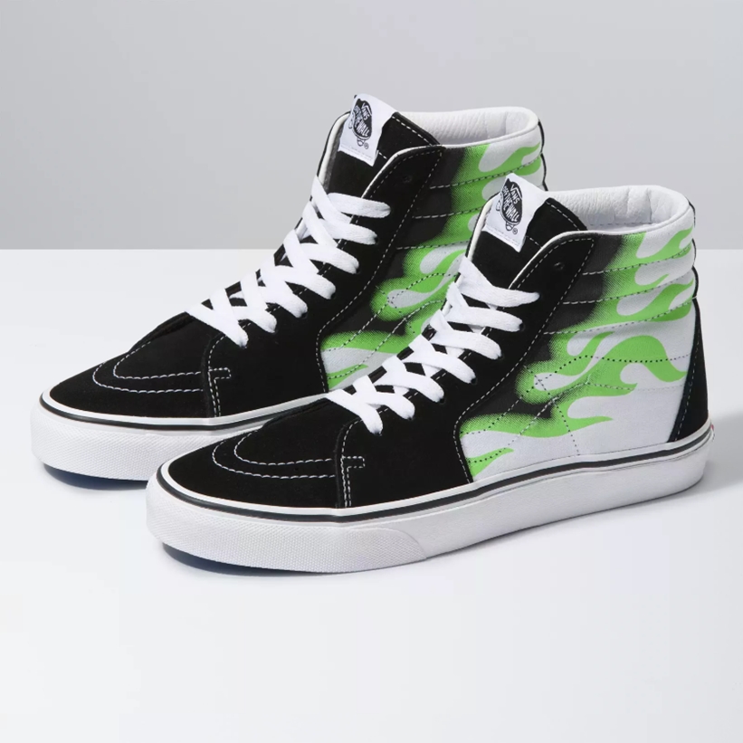 VANS SK8-HI “Neon Green FLAME” (バンズ スケートハイ “ネオングリーン フレイム”)